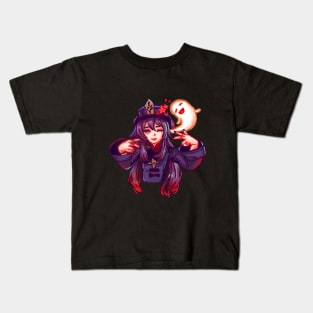 Hu Tao Genshin Impact Peace Sign Kids T-Shirt